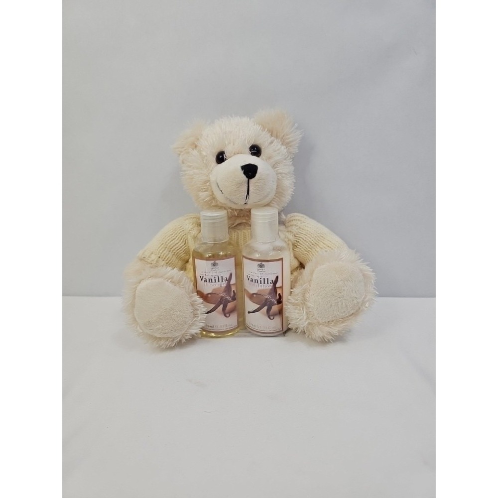 EDENFIELD ENGLAND VANILLA BATH SET *NEW* VTG -GEL/LOTION - W/SWEET BEAR
